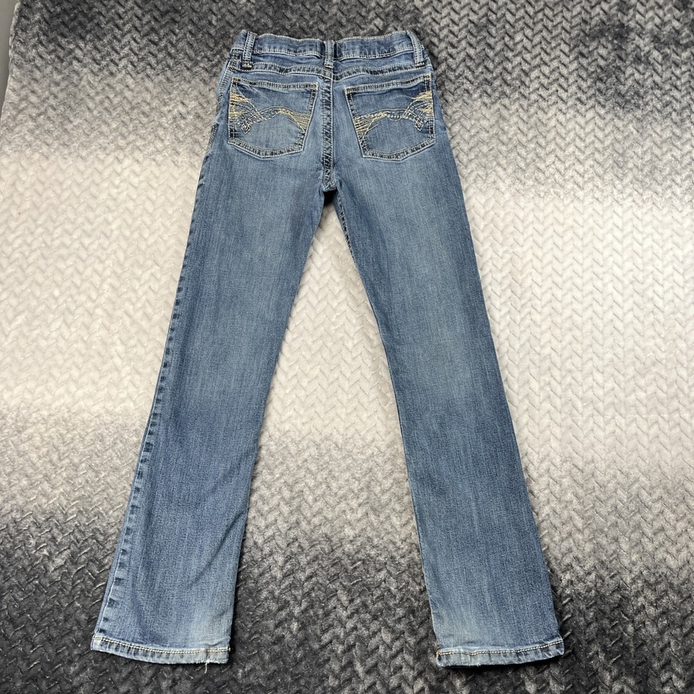 Wrangler 20X Jeans Boys 16 Reg Blue Denim Light Wash Bootcut Adjustable 26x30"
